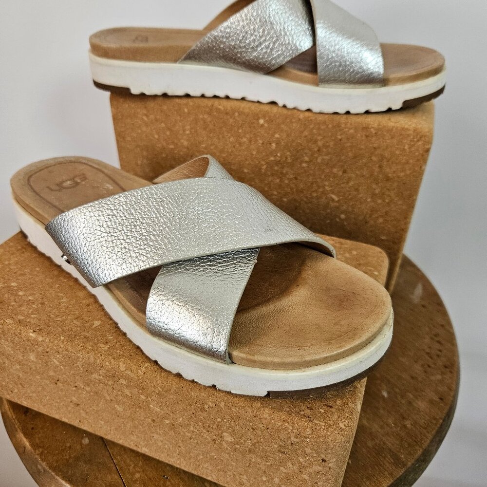 UGG 'Kari' Silver Slides